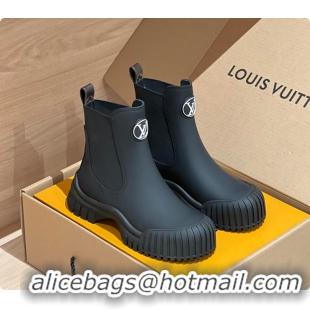 Popular Style Louis Vuitton LV Logo Boots Leather Full Black 6070705