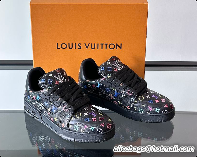 Buy Discount Louis Vuitton x Takashi Murakami LV Trainer Sneaker Black 6070706