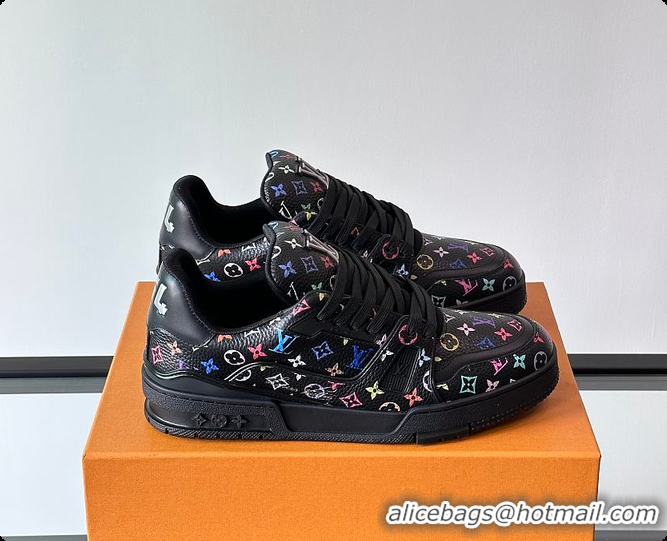 Buy Discount Louis Vuitton x Takashi Murakami LV Trainer Sneaker Black 6070706