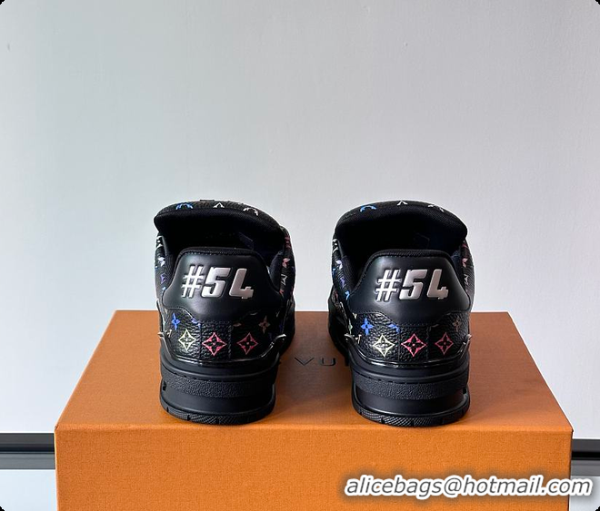 Buy Discount Louis Vuitton x Takashi Murakami LV Trainer Sneaker Black 6070706