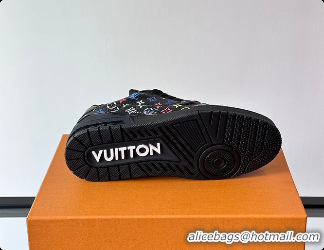 Buy Discount Louis Vuitton x Takashi Murakami LV Trainer Sneaker Black 6070706
