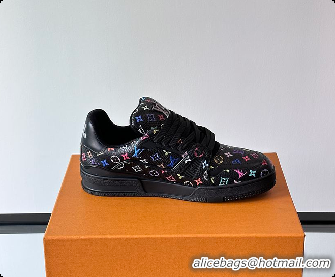 Buy Discount Louis Vuitton x Takashi Murakami LV Trainer Sneaker Black 6070706