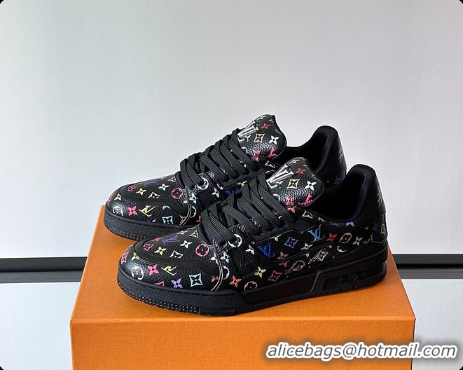 Buy Discount Louis Vuitton x Takashi Murakami LV Trainer Sneaker Black 6070706