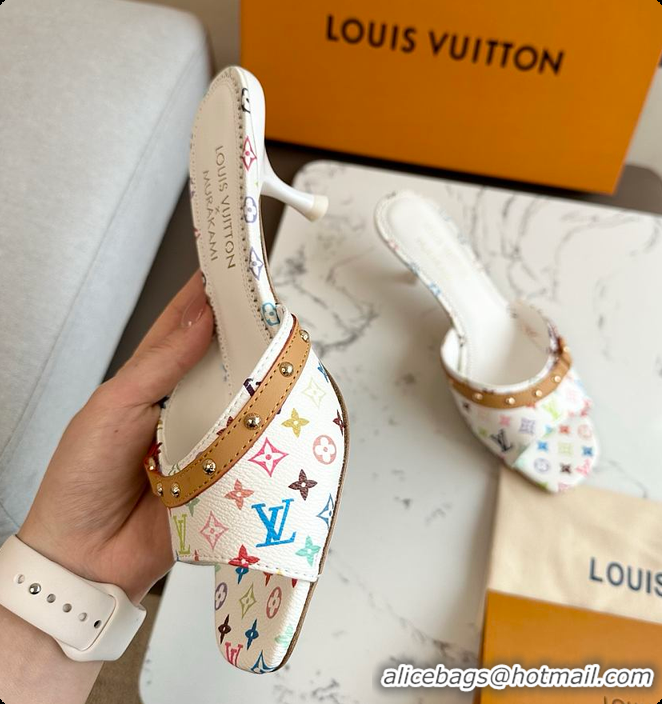 Luxurious Louis Vuitton LV x TM 6AM Mule White 6070706