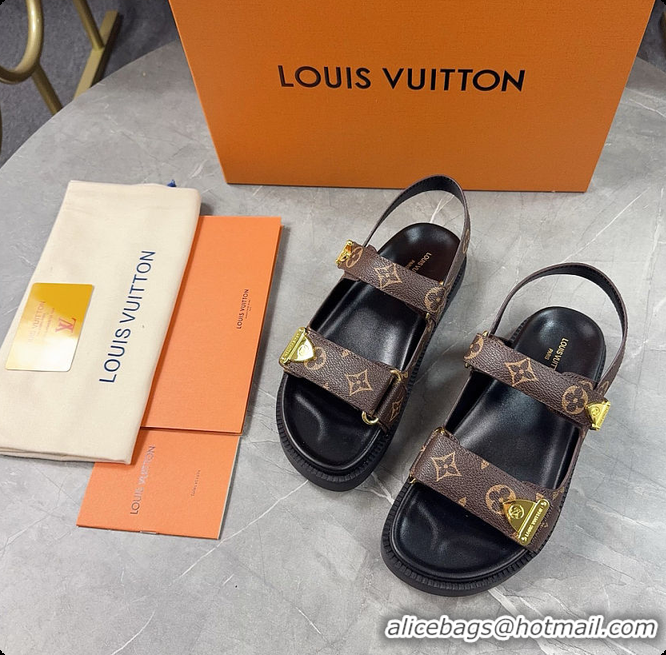 Charming Louis Vuitton LV Sunset Comfort Sandal Cacao Brown 6070802