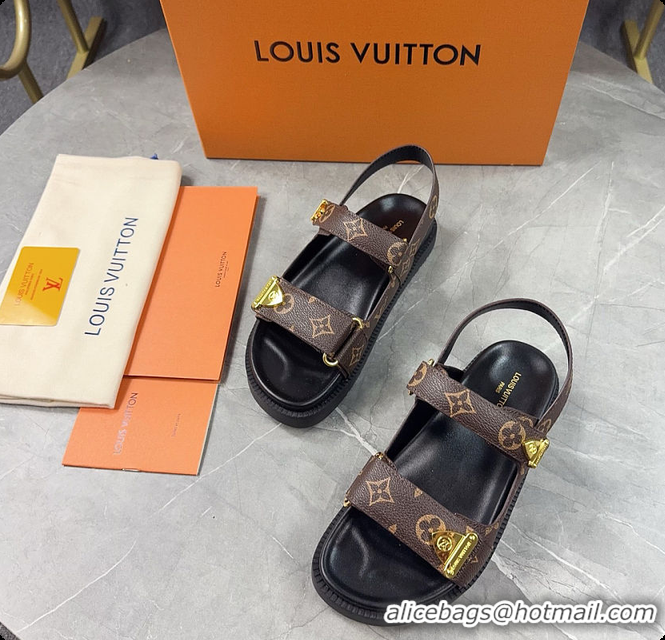 Charming Louis Vuitton LV Sunset Comfort Sandal Cacao Brown 6070802