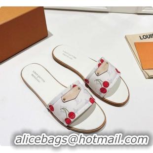 Top Design Louis Vuitton LV x TM Lily Flat Mule White 6070803