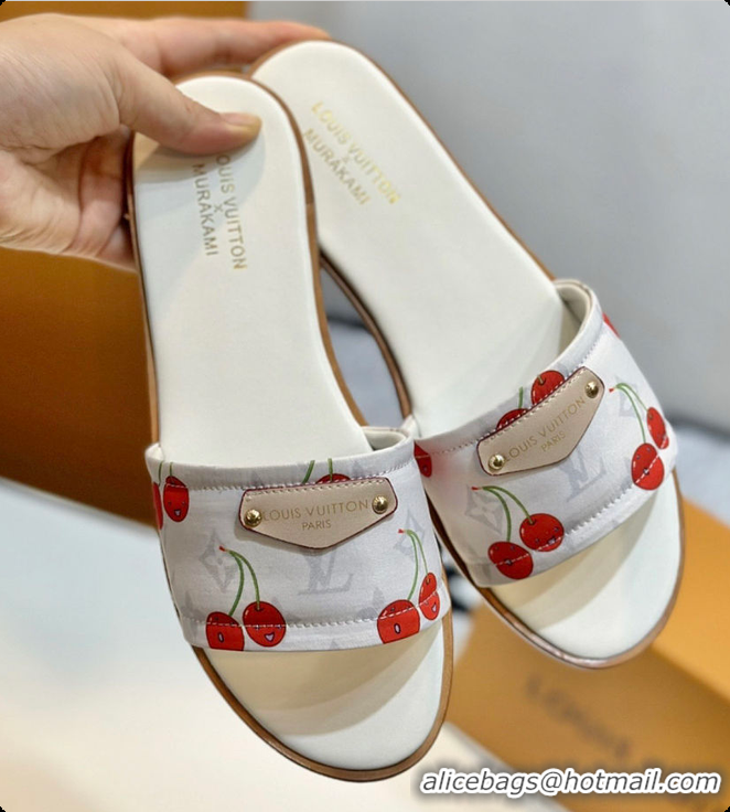 Top Design Louis Vuitton LV x TM Lily Flat Mule White 6070803