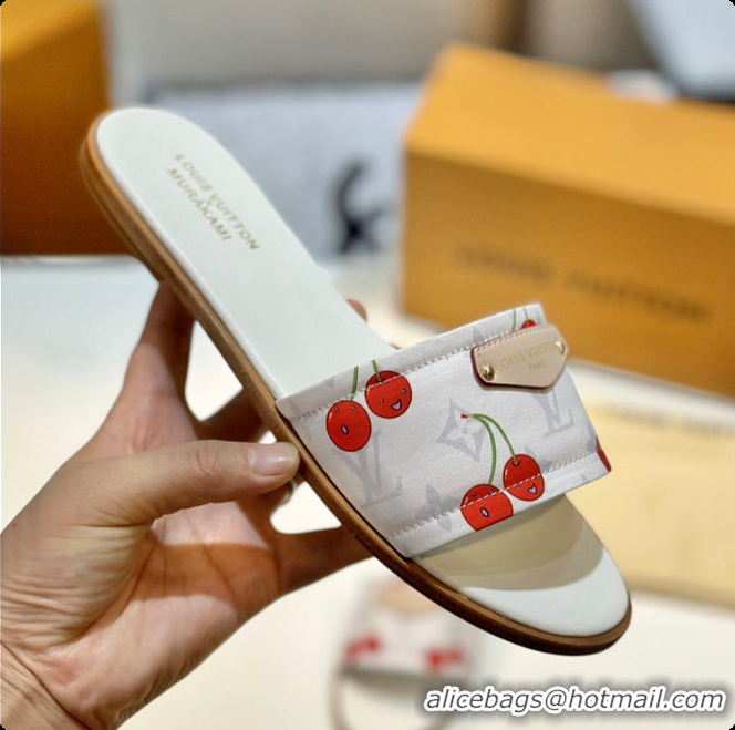Top Design Louis Vuitton LV x TM Lily Flat Mule White 6070803
