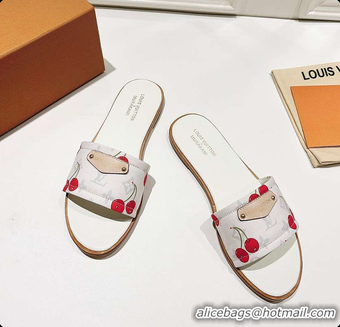 Top Design Louis Vuitton LV x TM Lily Flat Mule White 6070803
