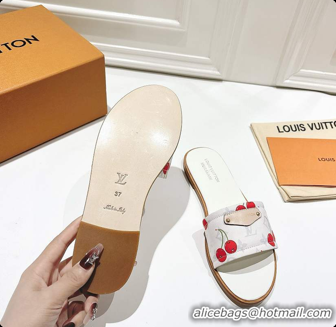 Top Design Louis Vuitton LV x TM Lily Flat Mule White 6070803