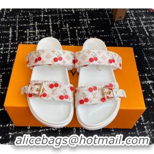 Shop Duplicate LV x TM Bom Dia Flat Comfort Mules White 6070804