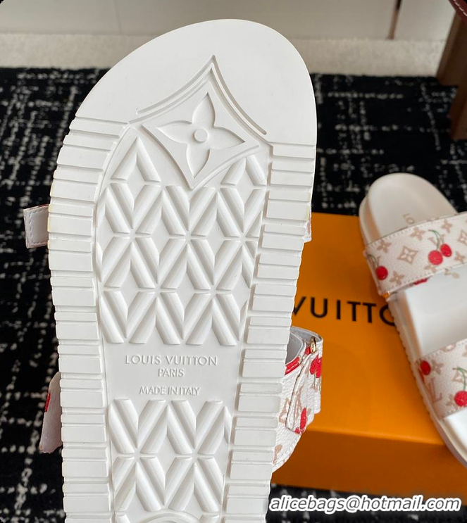 Shop Duplicate LV x TM Bom Dia Flat Comfort Mules White 6070804