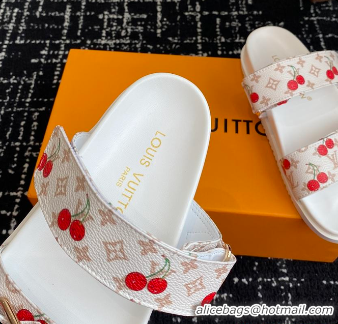 Shop Duplicate LV x TM Bom Dia Flat Comfort Mules White 6070804