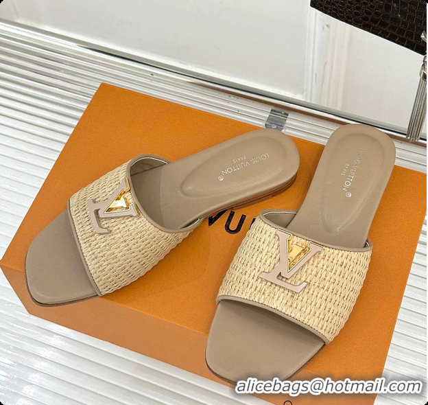 Pretty Style Louis Vuitton LV Mare Flat Mule Sandals Nature 6070807