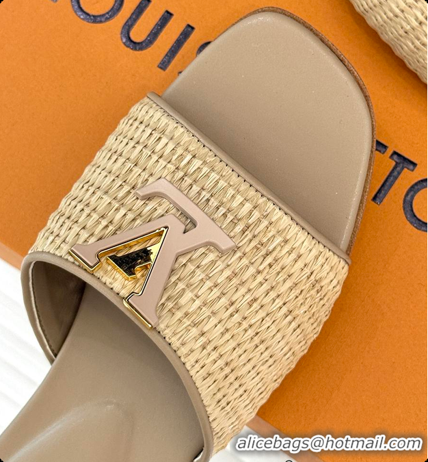 Pretty Style Louis Vuitton LV Mare Flat Mule Sandals Nature 6070807