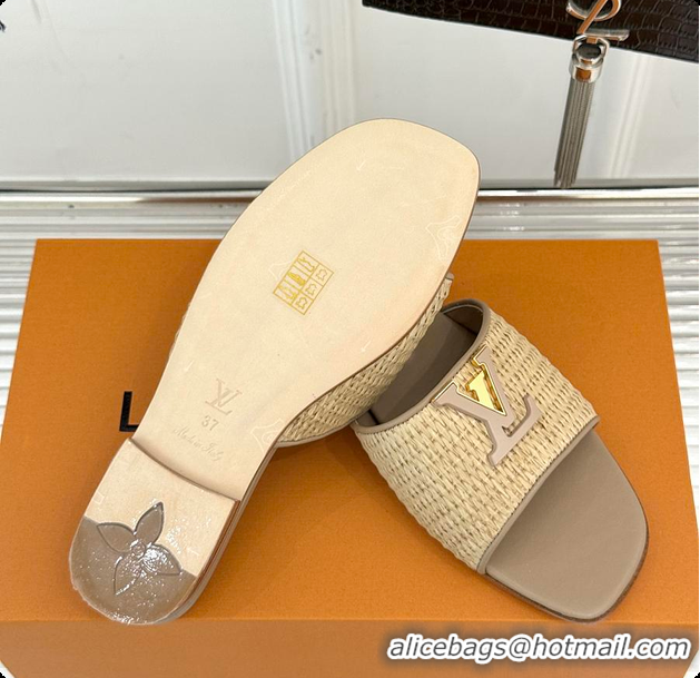 Pretty Style Louis Vuitton LV Mare Flat Mule Sandals Nature 6070807