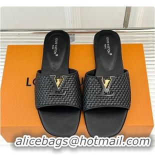 Good Product Louis Vuitton LV Mare Flat Mule Sandals Black 6070807