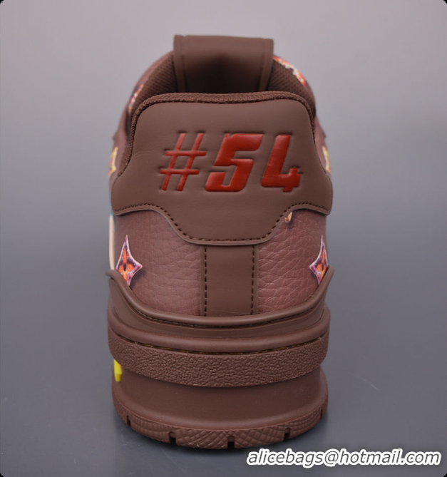 Low Cost Louis Vuitton Men LV Trainer Sneaker Brown Mix of materials 6070904