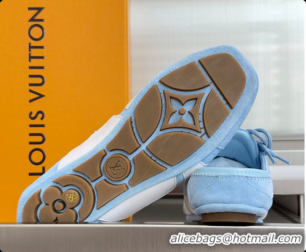 Popular Style Louis Vuitton LV Sneakerina Open Back Sky Blue Suede 6070905