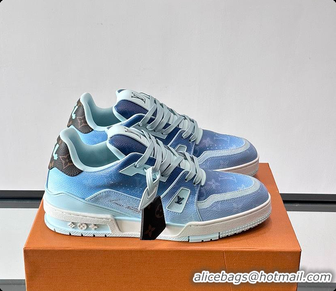 Best Grade Louis Vuitton LV Trainer Sneaker Blue Monogram-printed canvas 6070908
