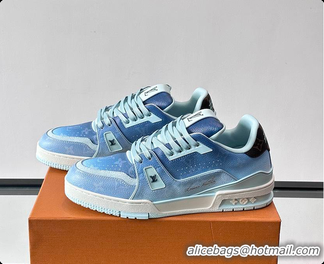Best Grade Louis Vuitton LV Trainer Sneaker Blue Monogram-printed canvas 6070908