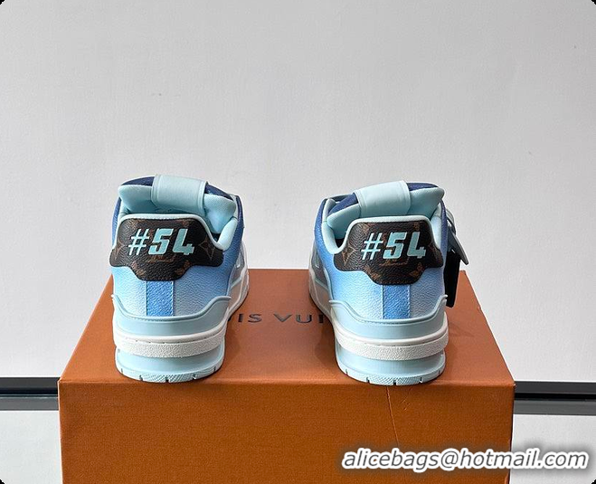 Best Grade Louis Vuitton LV Trainer Sneaker Blue Monogram-printed canvas 6070908