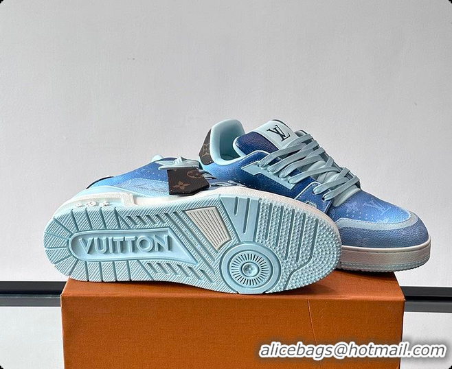 Best Grade Louis Vuitton LV Trainer Sneaker Blue Monogram-printed canvas 6070908