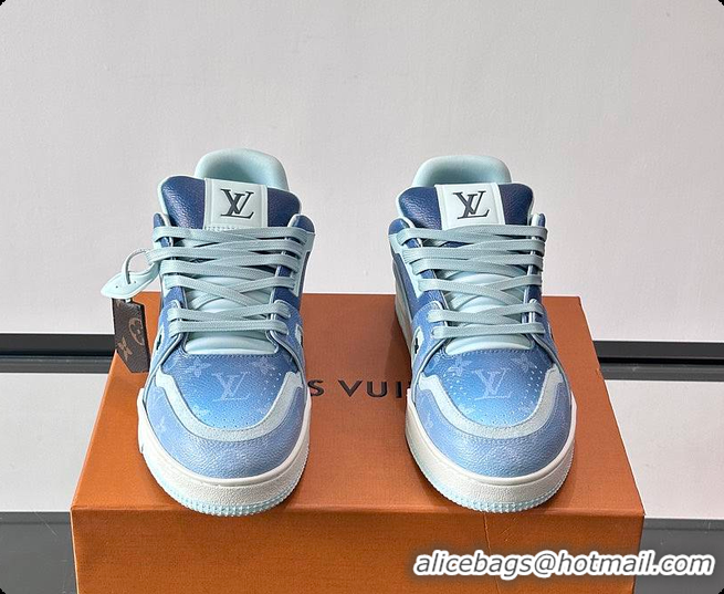 Best Grade Louis Vuitton LV Trainer Sneaker Blue Monogram-printed canvas 6070908