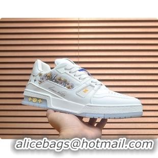 Pretty Style Louis Vuitton LV Trainer Sneaker White Grained calf leather 6070908