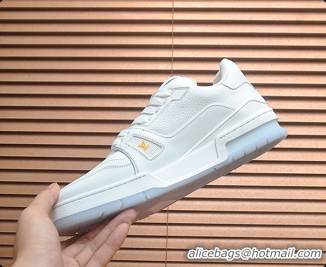 Pretty Style Louis Vuitton LV Trainer Sneaker White Grained calf leather 6070908
