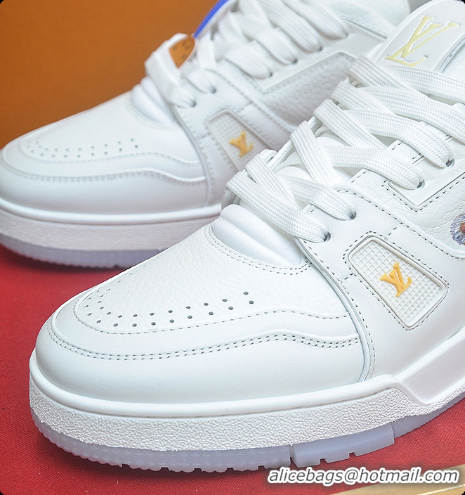 Pretty Style Louis Vuitton LV Trainer Sneaker White Grained calf leather 6070908