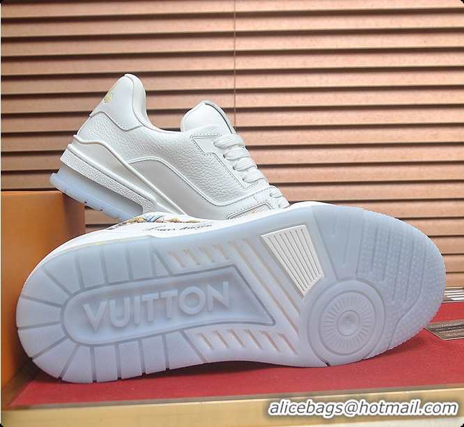 Pretty Style Louis Vuitton LV Trainer Sneaker White Grained calf leather 6070908