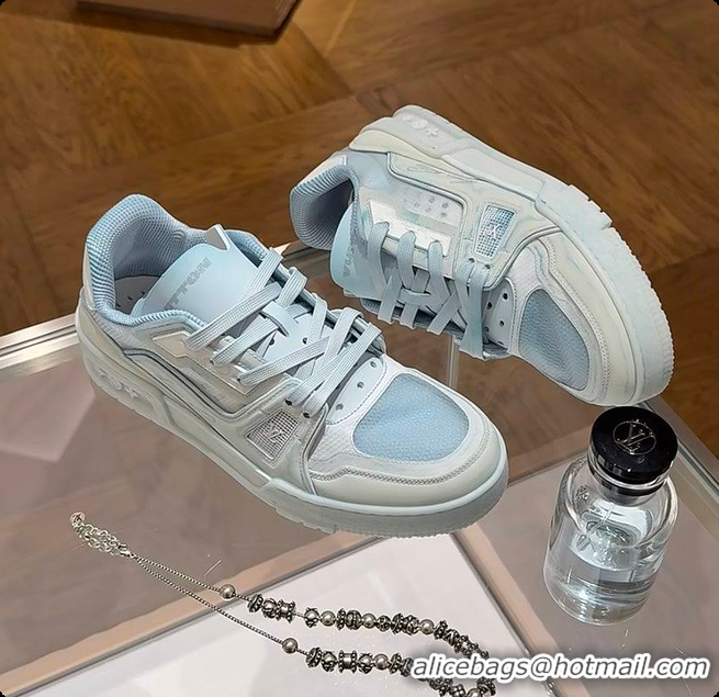 Discount Louis Vuitton LV Trainer Sneaker Blue Mix of materials 6070908