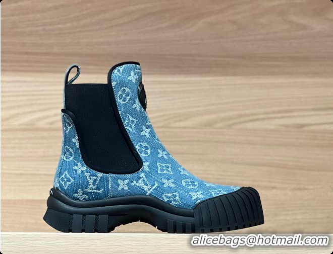 Durable Louis Vuitton LV Logo Boots Denim 6070912