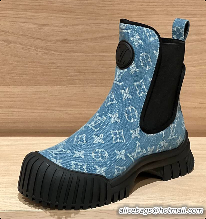 Durable Louis Vuitton LV Logo Boots Denim 6070912