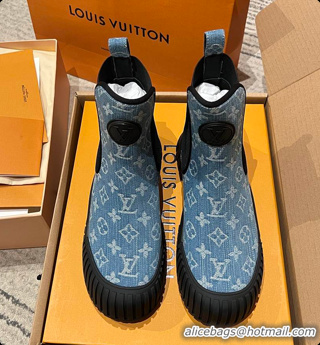 Durable Louis Vuitton LV Logo Boots Denim 6070912