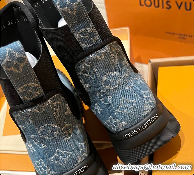 Durable Louis Vuitton LV Logo Boots Denim 6070912