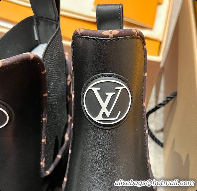 Popular Style Louis Vuitton LV Logo Boots Leather Black 6070912