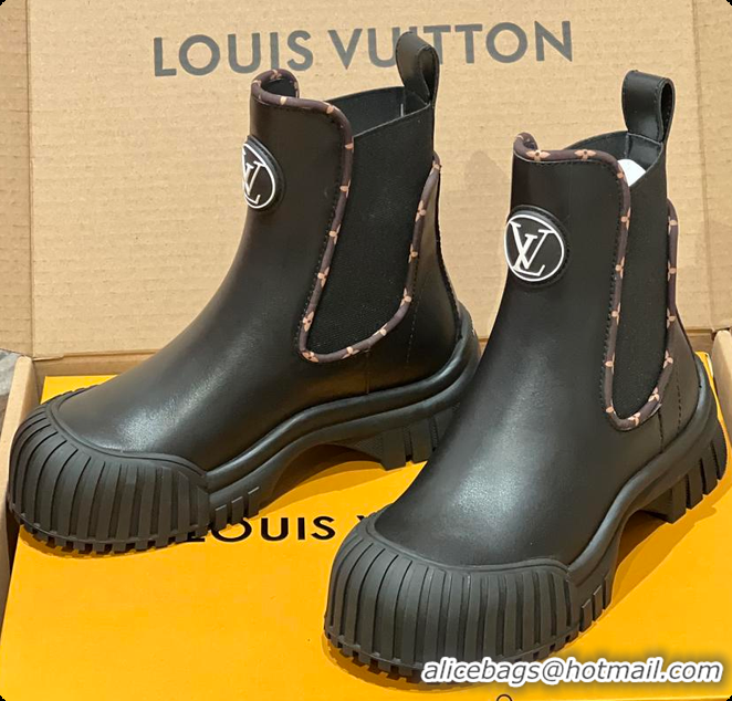 Popular Style Louis Vuitton LV Logo Boots Leather Black 6070912