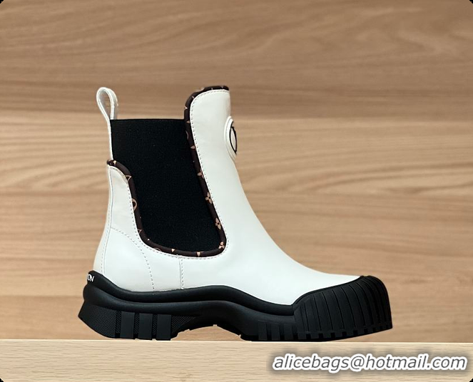 Pretty Style Louis Vuitton LV Logo Boots Leather White  6070912