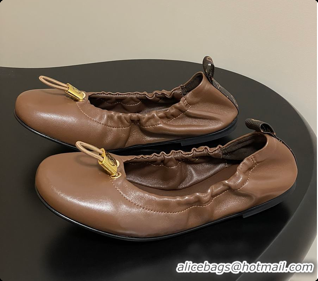 Good Product Louis Vuitton LV Nolita Flat Ballerina Brown 6070914