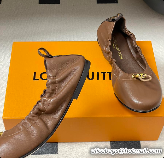 Good Product Louis Vuitton LV Nolita Flat Ballerina Brown 6070914