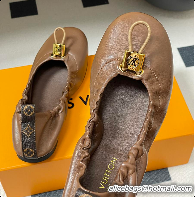 Good Product Louis Vuitton LV Nolita Flat Ballerina Brown 6070914
