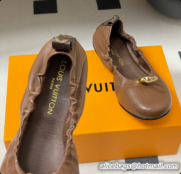 Good Product Louis Vuitton LV Nolita Flat Ballerina Brown 6070914