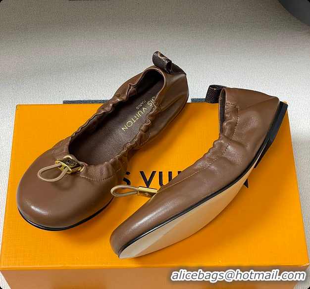 Good Product Louis Vuitton LV Nolita Flat Ballerina Brown 6070914