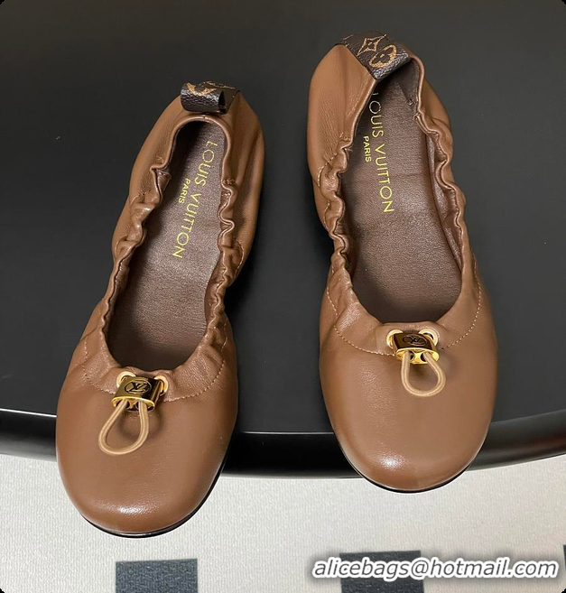Good Product Louis Vuitton LV Nolita Flat Ballerina Brown 6070914