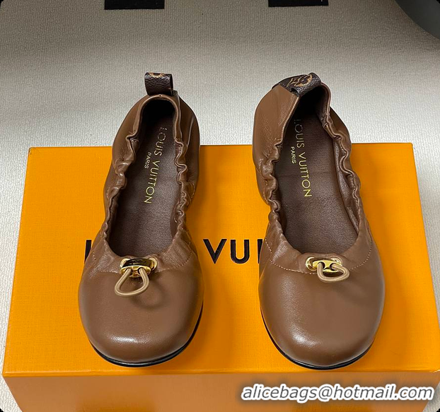 Good Product Louis Vuitton LV Nolita Flat Ballerina Brown 6070914