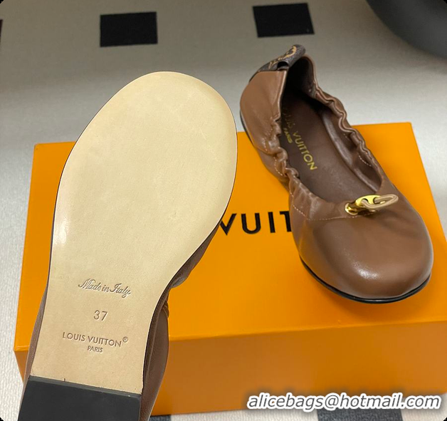Good Product Louis Vuitton LV Nolita Flat Ballerina Brown 6070914