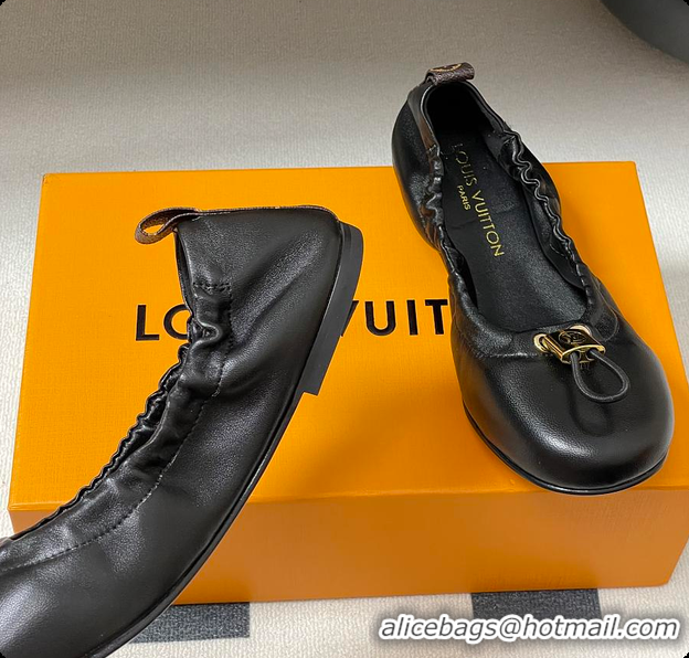 Top Grade Louis Vuitton LV Nolita Flat Ballerina Black 6070914